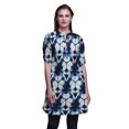 thumbnail image 1 of Bimba Short Kurtis For Ladies Printed Mandarin Collar Roll Up Sleeve Dress, 1 of 6