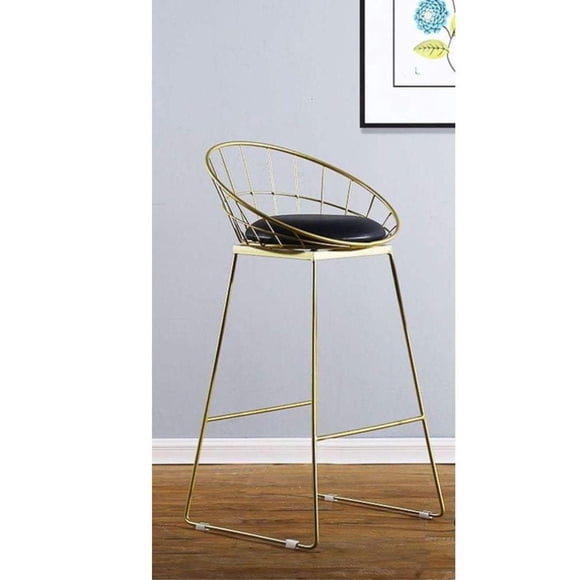 Tabouret romain (26" H x 19,5" L x 21,5" P) en or blanc ENSEMBLE DE 2