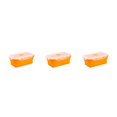 thumbnail image 4 of Ruiboury Silica Gel Compact And Convenient For Easy Storage Making Lightweight Sealed Preservation Box Microwave Lunch Box orange 350ml 3Set, 4 of 6