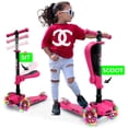 thumbnail image 1 of Hurtle ScootKid Trottinette Jouet à 3 Roues pour Tout-Petit Enfant avec Roues à DEL, Rose, 1 of 5