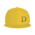 thumbnail image 3 of ZICANCN Alphabet D Pattern Baseball Caps, Trucker Hats for Men And Women, Adjustable Breathable Flat Caps, Yellow, 3 of 6