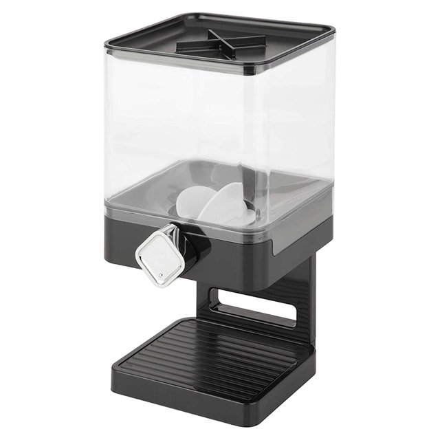 Rice Dispenser 3.7L, Rice and Food Container Storage Grains and Food Dispenser with Sealed Lid Suitable for Rice, Grains and Coffee - Black