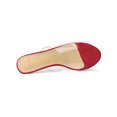 thumbnail image 4 of BLISSFUL STEP Sandales à Talons Aiguilles à Bride Transparente pour Femmes Rouge 9, 4 of 7