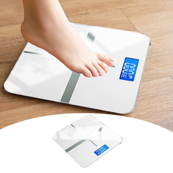 Cagogo Digital Bathroom Scale, Highly Accurate Body Weight Scale with Large LED Display, USB Rechargeable Glass Bathroom Scale, Smart BMI Scale for Home Gym Fitness Health Tracking