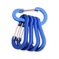 thumbnail image 1 of Transemion 5pcs Stainless Steel Climbing Button Carabiner Easy To Hiking And Backpacking Royal blue, 1 of 6