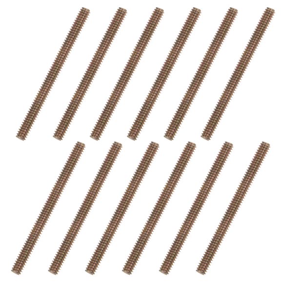 Unique Bargains 12pcs 1/4x3' Carbon Steel Fully Threaded Rod Bar Studs for Furniture Mounting Assembly