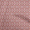 thumbnail image 1 of oneOone Rayon Dark Peach Fabric Asian Ikat Sewing Material Print Fabric by The Yard 56 Inch Wide, 1 of 4