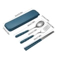 thumbnail image 3 of Ycandiee Portable Utensils, Travel Reusable Flatware Set for Lunch, Cutlery Set Include Fork Spoon Chopsticks with Case for Camping Picnic Hiking Office, 3 of 7