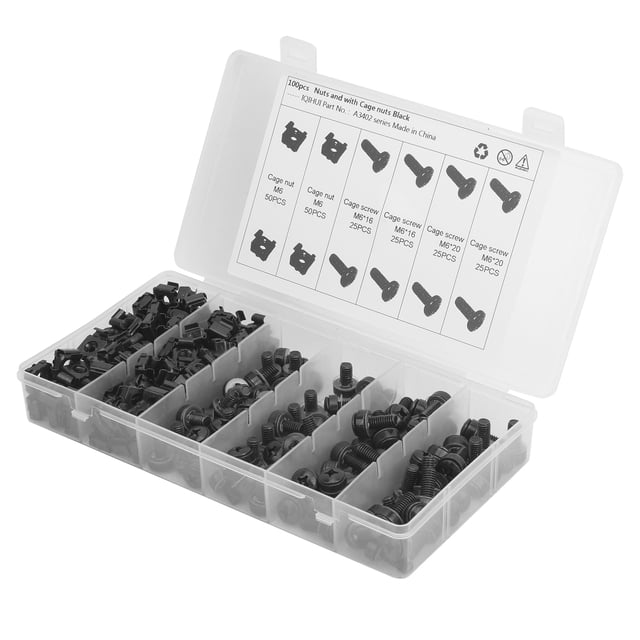 M6 Cage Screw, Nut Screw Set, Wear Resistance Fasteners Hardware, Premium Carbon Fiber, For Chassis Cabinets