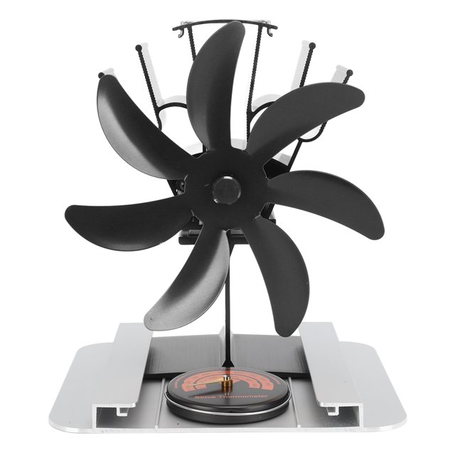 Heat Powered Stove Fan, Safe 7 Blade Heat Powered Stove Fan Vertical For Kitchen
