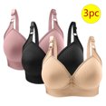 thumbnail image 1 of Bras for Women, 3PC Womans Solid Color Daily Bra Without Steel Ring Gathering Bras, 1 of 3