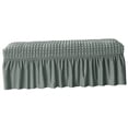 thumbnail image 2 of ziyahi Long Bench Cover Bench Seat Furniture Protector for Living Room Hotel Decor Green, 2 of 8