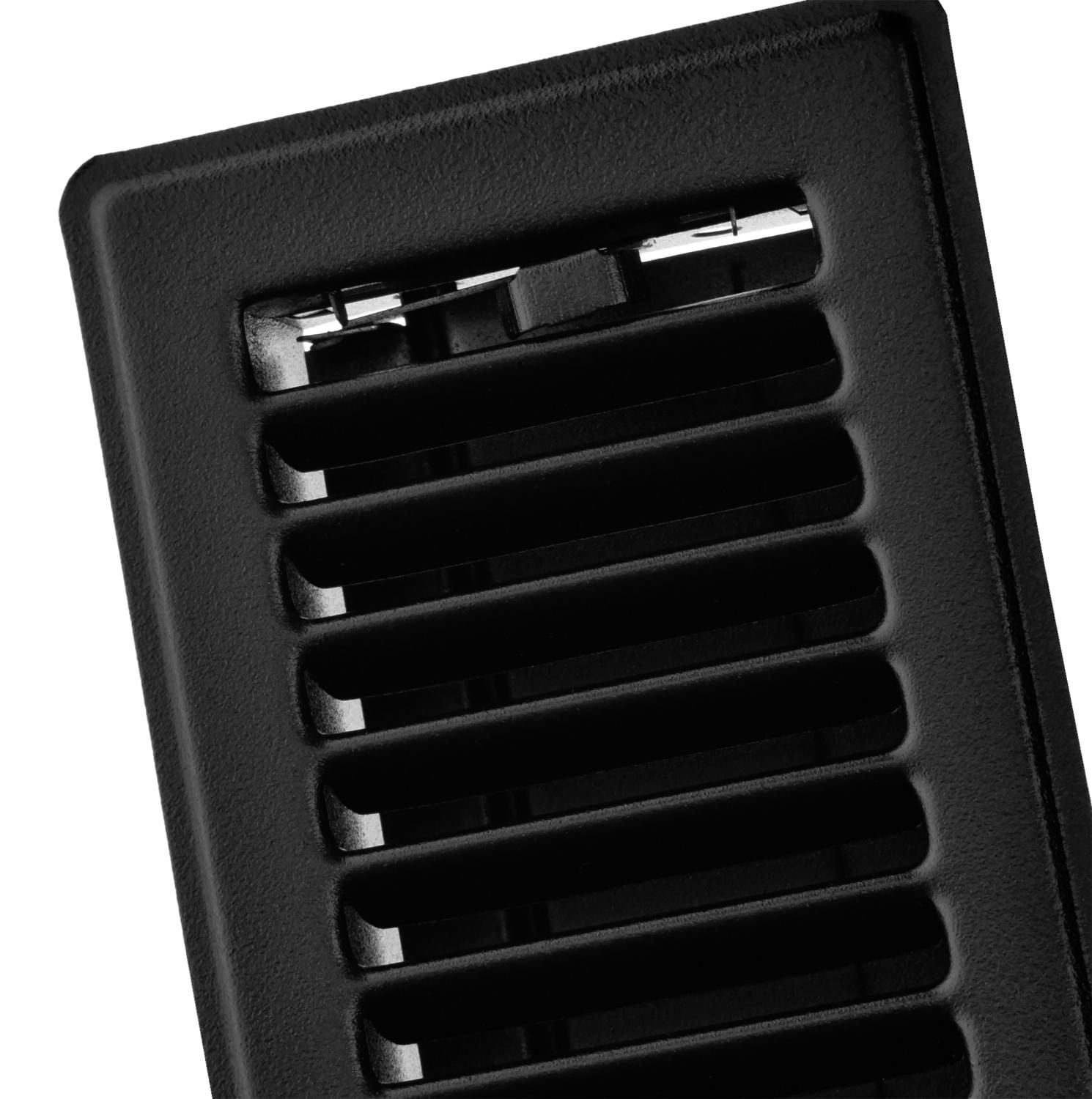 Imperial 3" x 10" Matte Black Steel Floor Register, Louvered, 1 Pack