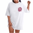 thumbnail image 1 of CEHVOM Oversized T Shirts For Women Plus Size Slogan Graphic Drop Shoulder Short Sleeve Tops Summer Loose Pullover Tees, 1 of 8