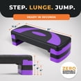 thumbnail image 3 of BalanceFrom Aerobic Step Platform Trainer with Adjustable 3-Level Risers, Black & Purple, 3 of 5