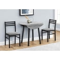 thumbnail image 4 of Monarch Specialties Dining Table Set, 3pcs Set, Small, 35" Drop Leaf, Kitchen, Black Metal, Grey Laminate, Contemporary, Modern, 4 of 7