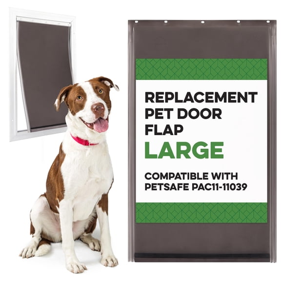 Evergreen Pet Supplies Large Replacement Dog Door Flap - Fits Petsafe Freedom PAC11-11039 - Flexible Doggy Door Flap for Small Medium and Large Dogs and Cats - Weather Resistant and Easy to Install