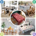 thumbnail image 3 of Merry Christmas Table Cloth Waterproof Spillproof Tablecolths Table Covers Christmas Snowman Tablecloth for Christmas Birthday Wedding Graduation Rectangle,60x84inches, 3 of 5