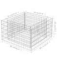 thumbnail image 4 of vidaXL Gabion Lit Surélevé Acier Galvanisé 90x90x50 cm, 4 of 4
