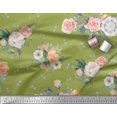 thumbnail image 3 of Soimoi Red Moss Georgette Fabric Asiatic Lily Floral Print Fabric by Yard 42 Inch Wide, 3 of 3