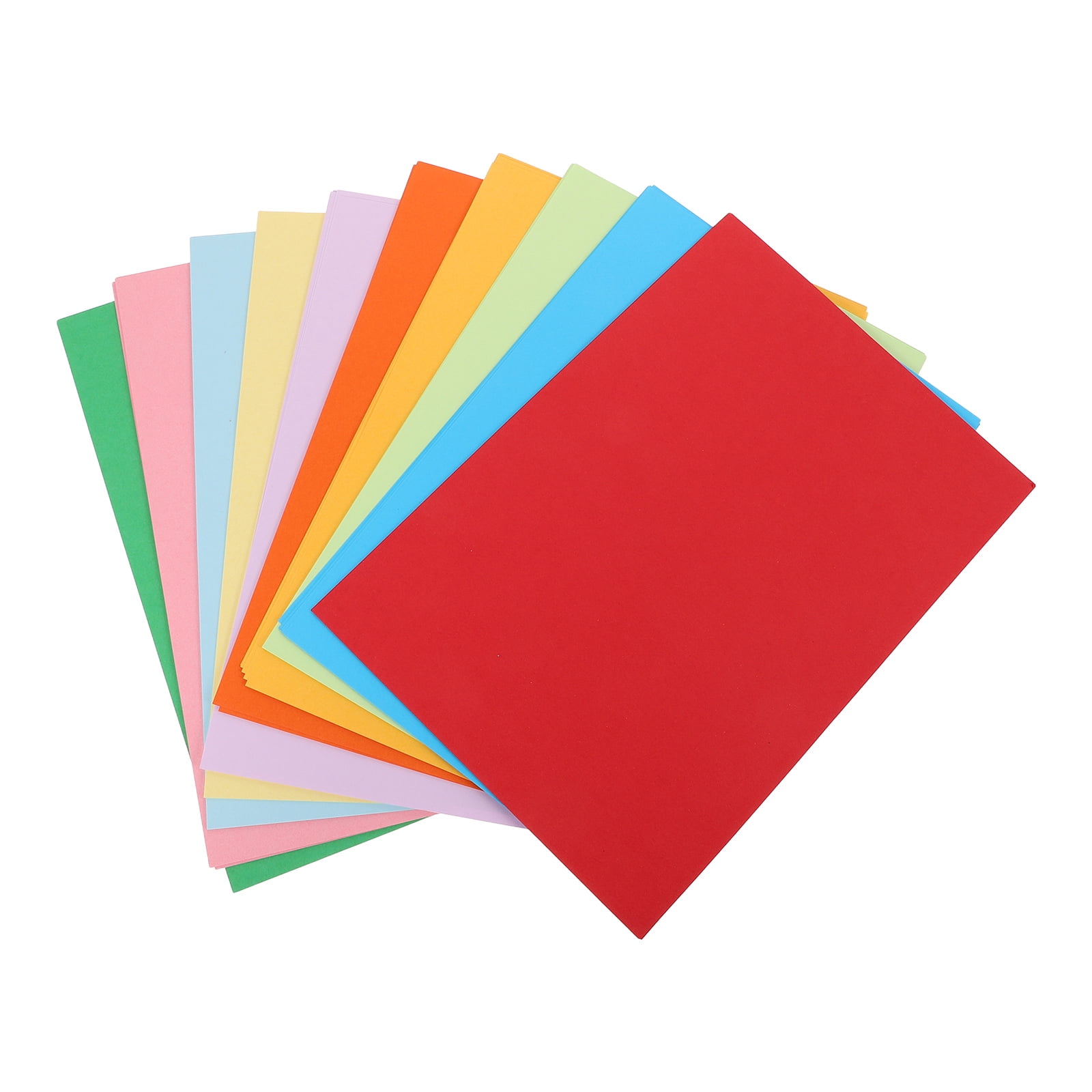 BEADCEST 100 Sheets Colored Construction Paper Multi Colored for Office Use Copying Printing Advertising