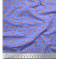 thumbnail image 1 of Soimoi Blue Silk Fabric Dot Abstract Print Fabric by the Yard 42 Inch Wide, 1 of 5