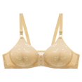 thumbnail image 1 of Women‘s Front  Side Buckle Lace Edge Without Steel Ring Movement Seamless Gathering Adjustment Yoga Sleep Large Bra, 1 of 7