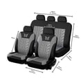 thumbnail image 3 of Full Set Butterfly Cloth Car Seat Covers - Universal Fit, Low Back Front Seat Covers, Solid Back Seat Cover, Washable Seat Cover for SUV, Sedan, Van, Beige, 3 of 9