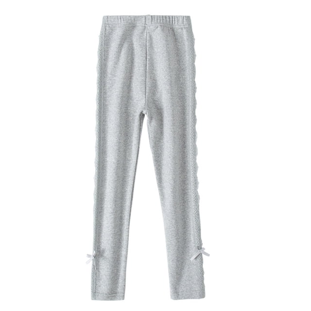 MIASHUI Leggings pour Filles Doux Extensibles Pantalon Pleine Longueur Collants Confortables Extensibles, Gris, 5-6 Ans