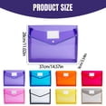 thumbnail image 3 of Meiiso Folder Red Office Cabinet, Documents Holder Envelope Folder File Storage Bag with Snap Button Transparent Plastic Files, 3 of 5