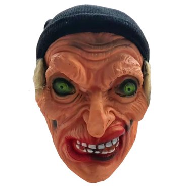 ELF Halloween Sorcière Réaliste Vêtement Facial Portable Couvrant Entièrement le Visage Effrayant Anti-Froissement Cosplay Accessoires de Fête