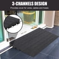 thumbnail image 3 of Heavy Duty Rubber Threshold Ramp – 3" Rise, Non-Slip, 2500 lbs Capacity, 3 Cable Channels, Portable Wheelchair & Curb Ramp for Doorways, Stairs, Home, 3 of 6