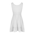 thumbnail image 4 of BEFOKA Robe pour Femme Grande Taille, Liquidation de Robes d'Été pour Femmes, Robe d'Été Unie Sans Manches à Col Rond Type Camisole Courte pour Femme, 4 of 5
