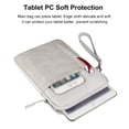 thumbnail image 2 of Tablet Bag Nylon Carry Case Portable Waterproof Laptop Sleeve Tablets Carrying Earphone Pocket Replacement for iPad 7.9-8.4 Inch Light Gray, 2 of 8