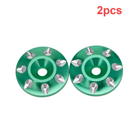 serony 2 Pieces RC Car Gasket Sturdy Practical Tail Protection Spacer Useful Creative Tail Gaskets Replacement for 1/10 Off-road Car green