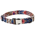 thumbnail image 1 of Ethnic Pattern Personalized Half Metal Cotton Collar Pet Dog Collar, 1 of 9
