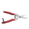 thumbnail image 2 of Elbow Pruning Shears Incisive Stainless Steel Blade Plastic Handle Red Hand Pruner for Gardening, 2 of 11