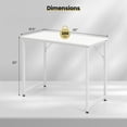 thumbnail image 2 of Gymax 3PCS Home Office PC Table Rectangular Meeting Room Table 40''x19.5'' w/ Metal Frame, 2 of 8