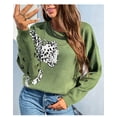 thumbnail image 2 of REDHOTYPE omen Surdimensionné Pull Col Rond Lanterne Manches en Vrac Pull Chunky Pull Pull Pull Pull en Tricot Tops, 2 of 5