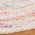 thumbnail image 4 of Safavieh Tressed Collection BRD210B Fait à la Main Boho Réversible Coton Zone Tapis, 5' x 8' Ovale, Ivoire / Multi, 4 of 5