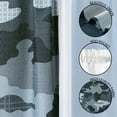 thumbnail image 3 of Your Zone 4 Piece Window Curtains Panel Set, 27.5" x 84" Gray Camo, 3 of 5