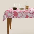thumbnail image 2 of Valentines Day Tablecloth 60 x 84 Inch Rectangle, Pink Love Hearts Table Cloth Romantic Valentine''s Day Tablecloth Dust-Proof Wrinkle Resistant Rustic Tablecloth for Home Dining Room Party, 2 of 5