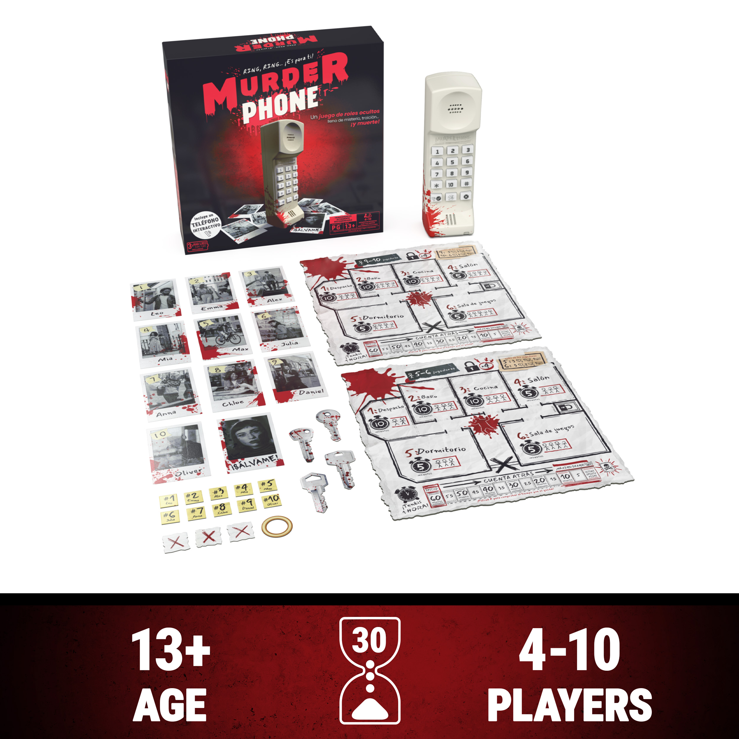 Spin Master Games, Murder Phone Party Game, 4-10 Players, Ages 13 and up
