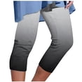thumbnail image 1 of Yuyuzo Womens Plus Size Capris High Waisted Straight Leg Solid Color Bottom Capri Pants for Women 3/4 Slacks, 1 of 5