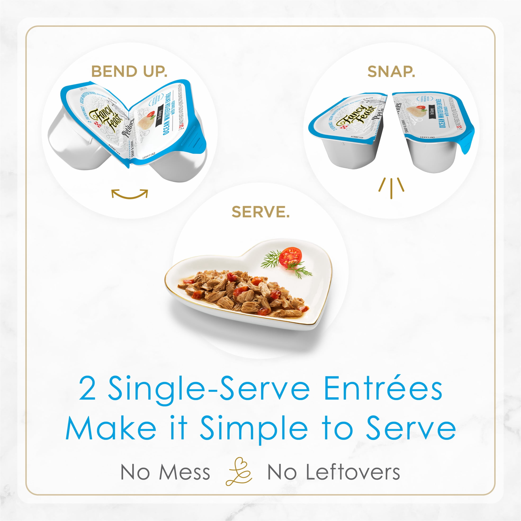 Fancy Feast Petites Entrée de Poisson Blanc avec Tomates Nourriture pour Chat Gourmet