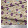 thumbnail image 2 of Soimoi Grey Poly Georgette Fabric Floral & Buffalo Head African Decor Fabric Printed Yard 42 Inch Wide, 2 of 3