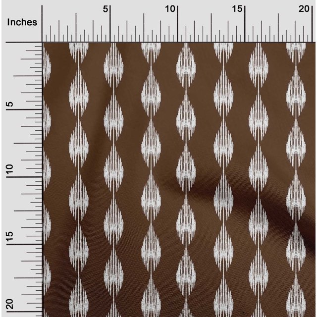 oneOone Cotton Silk Fabric Stripe Ikat Decor Fabric Printed BTY 42 Inch Wide