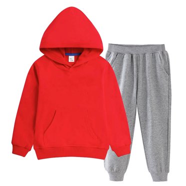 Dagugfen Vêtements pour Bébé Unisexe Survêtement Chandails à Manches Longues Chandail à Capuchon Pantalon Jogger Gris Ample Coton Ensembles Confortables