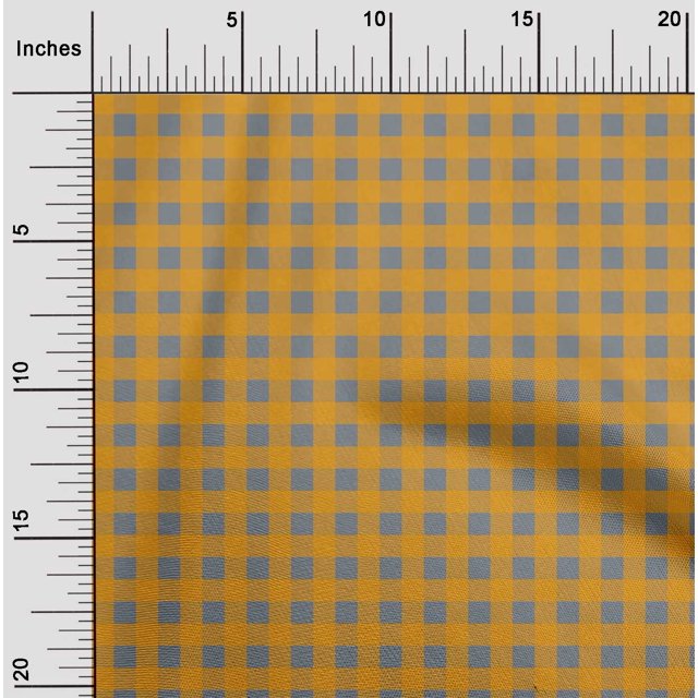 oneOone Silk Tabby Fabric Gingham Check Printed Craft Fabric BTY 42 Inch Wide