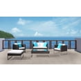 thumbnail image 3 of Velago Capriasca 5pc. Wicker Modern Outdoor Conversation Set, Dark Grey, 3 of 9
